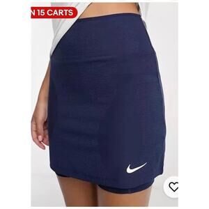 Nike Women's Golf Skort Sz XL Navy NWT Dri-FIT UV Tour Pickleball Tennis $85